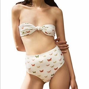 NWT agua by agua bendita butterfly bikini top size M